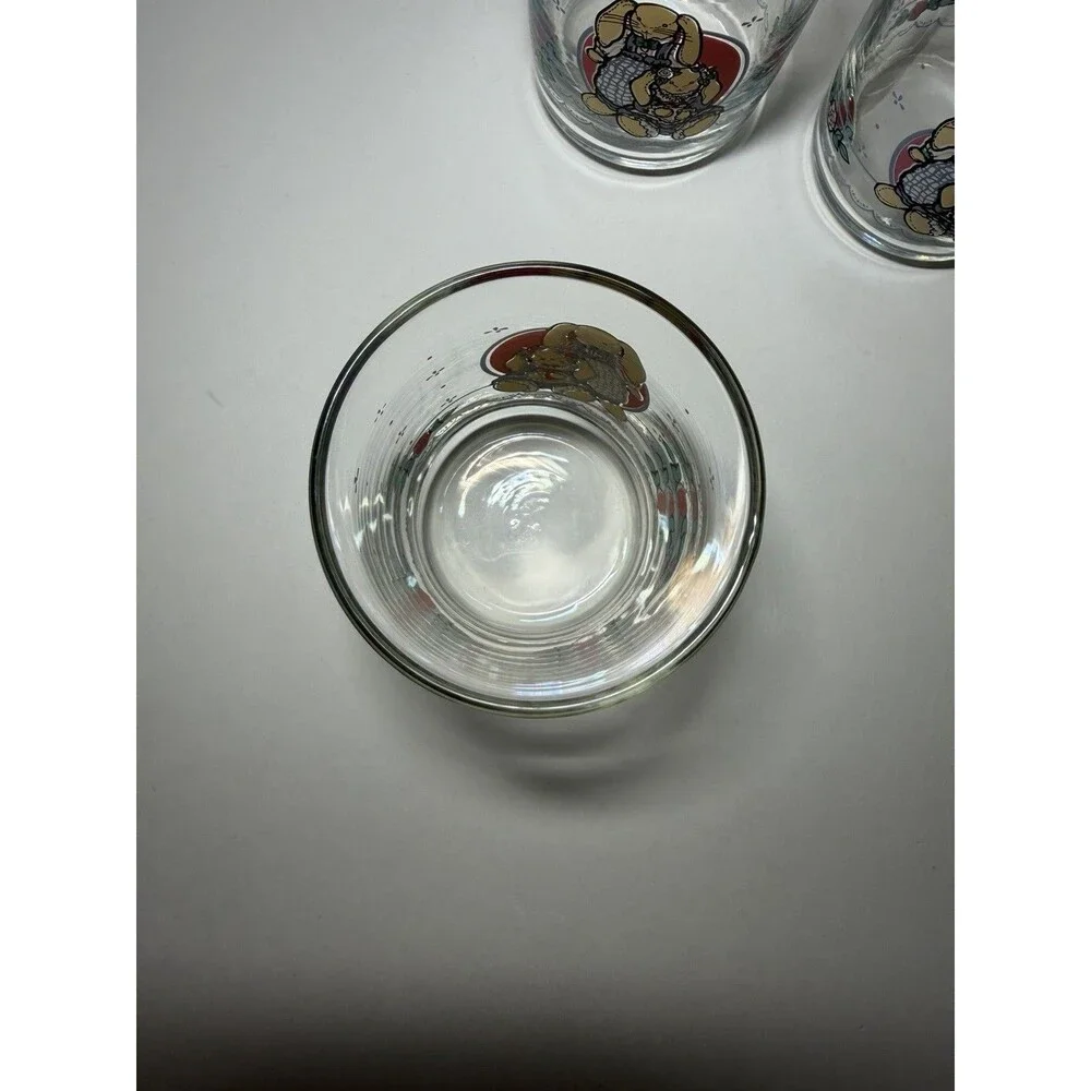 VTG‎ B&D Country Bunny Glass Tumblers Set of 7 - 1990s Cottagecore Rabbit Glass